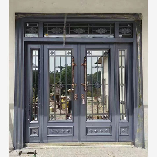 带玻璃别墅门